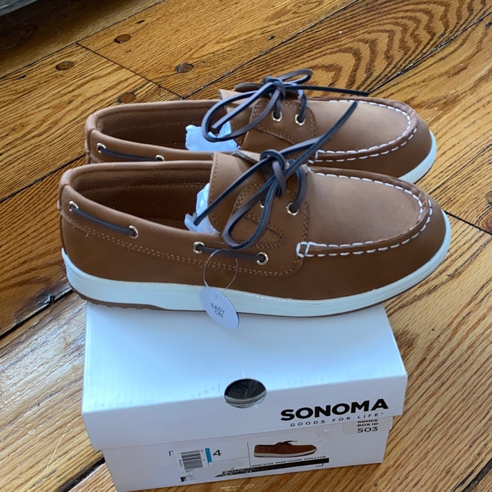Sonoma Brown Leather Boat Shoes